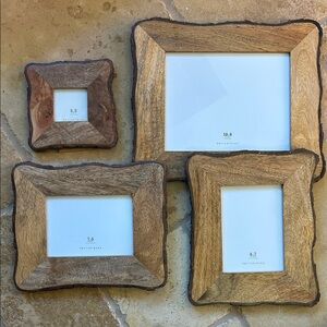 Rustic Brown Wooden Picture Frame Set